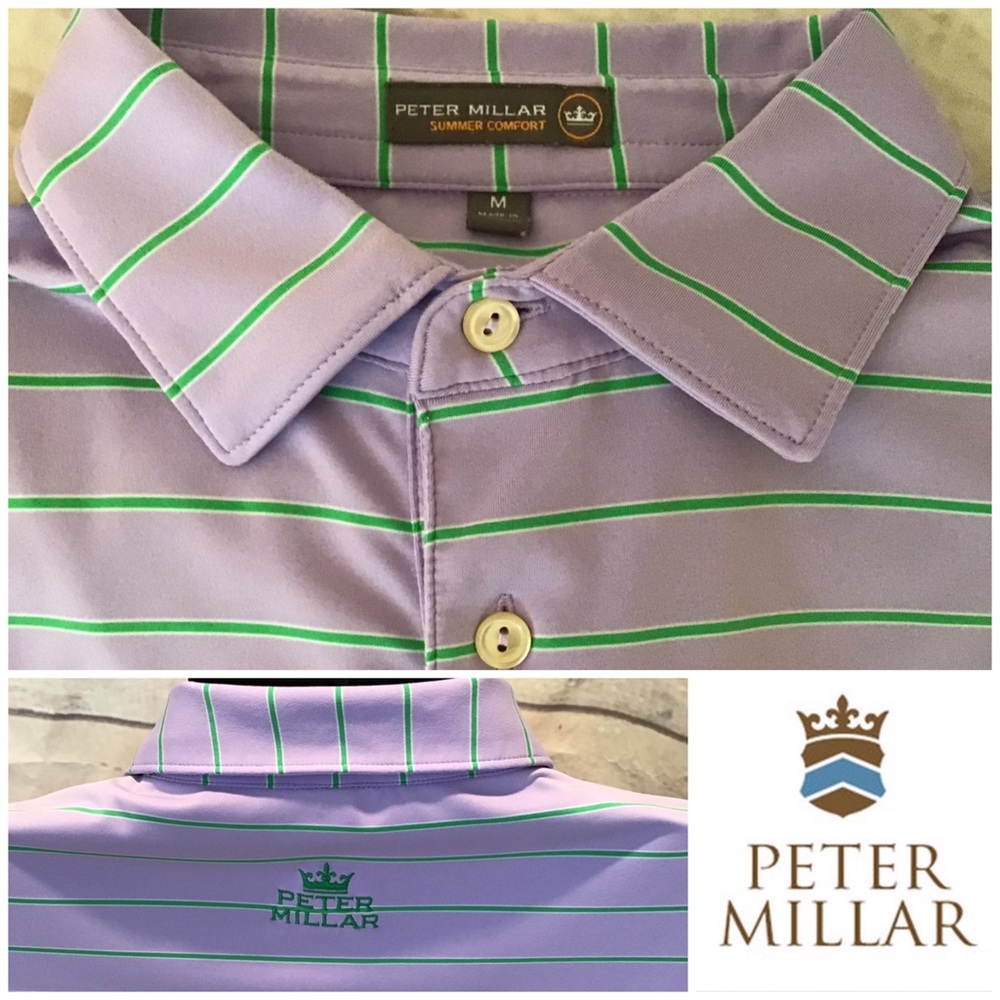 PETER MILLAR Summer Comfort Sz M BIG LOGO